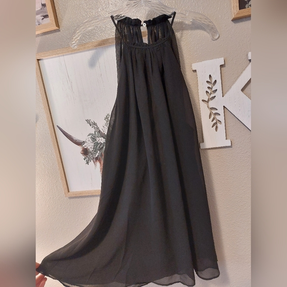 NWT CH4 Stunning Black high neck open back Dress Size Small - Picture 3 of 4